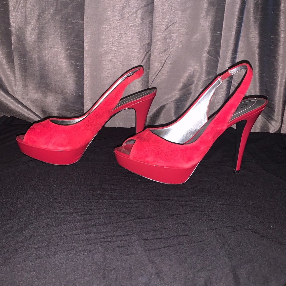 Guess Peep Toe Platforms